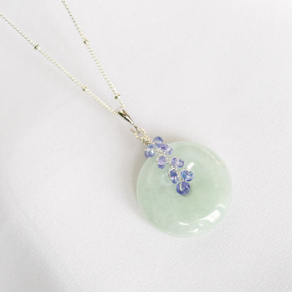 Jade with Tanzanite Vine Necklace