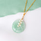 Green Jade with Pearl Vine Necklace