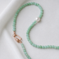 Jade with Pearl Accent Choker Necklace