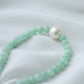 Jade with Pearl Accent Choker Necklace