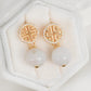 Prosperity White Jade Earrings