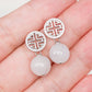 Prosperity White Jade Earrings