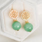 Prosperity Green Jade Earrings