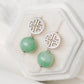 Prosperity Green Jade Earrings and Necklace Set