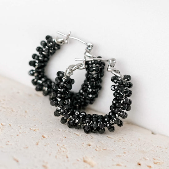 Luxe Spinel Encrusted Hoop Earrings