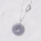 Long Lavender Jade Necklace with Lock Clasp LJN4S