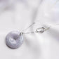 Long Lavender Jade Necklace with Lock Clasp LJN4S