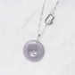 Long Lavender Jade Necklace with Lock Clasp LJN5S