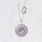 Long Lavender Jade Necklace with Lock Clasp LJN5S
