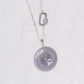 Long Lavender Jade Necklace with Lock Clasp LJN5S