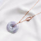 Long Lavender Jade Necklace with Lock Clasp LJN6R