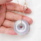 Long Lavender Jade Necklace with Lock Clasp LJN6R