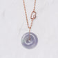 Long Lavender Jade Necklace with Lock Clasp LJN6R