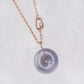 Long Lavender Jade Necklace with Lock Clasp LJN6R