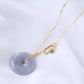Long Lavender Jade Necklace with Lock Clasp LJN2