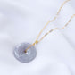 Long Lavender Jade Necklace with Lock Clasp LJN2