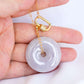 Long Lavender Jade Necklace with Lock Clasp LJN2