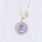 Long Lavender Jade Necklace with Lock Clasp LJN2