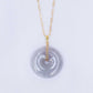 Long Lavender Jade Necklace with Lock Clasp LJN2