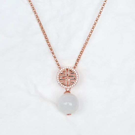 Prosperity White Jade Necklace