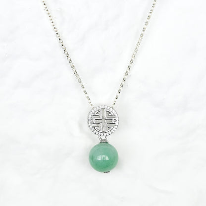 Prosperity Green Jade Necklace