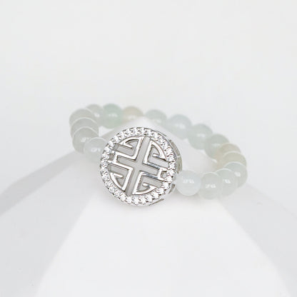 Prosperity White Jade Ring