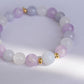 Lavender Jade, Amethyst and Moonstone Bracelet B2502