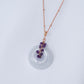 Lavender Jade with Amethyst Vine Necklace