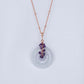 Lavender Jade with Amethyst Vine Necklace