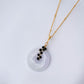 Lavender Jade with Black Onyx Vine Necklace