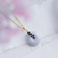 Lavender Jade with Black Onyx Vine Necklace