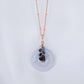 Lavender Jade with Blue Sapphire Vine Necklace
