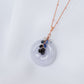 Lavender Jade with Blue Sapphire Vine Necklace
