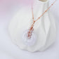 Lavender Jade with Blush Pearl Vine Necklace