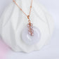 Lavender Jade with Blush Pearl Vine Necklace
