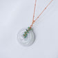 Lavender Jade with Emerald Vine Necklace