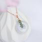 Lavender Jade with Emerald Vine Necklace