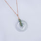 Lavender Jade with Emerald Vine Necklace