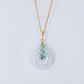 Lavender Jade with Green Onyx Vine Necklace