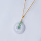 Lavender Jade with Green Onyx Vine Necklace