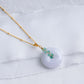Lavender Jade with Green Onyx Vine Necklace