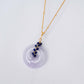 Lavender Jade with Lapis Lazuli Vine Necklace