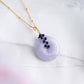 Lavender Jade with Lapis Lazuli Vine Necklace