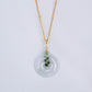 Lavender Jade with Square Emerald Vine Necklace