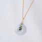 Lavender Jade with Square Emerald Vine Necklace