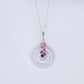 Lavender Jade with Square Tourmaline Vine Necklace
