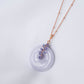 Lavender Jade with Tanzanite Vine Necklace