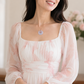 Lavender Jade with Blush Pearl Vine Necklace