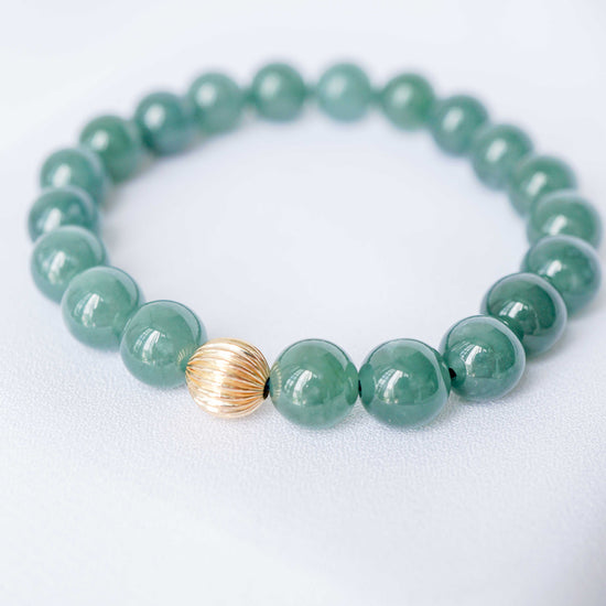 Light Glacial Teal Jade Bracelet GJ1