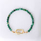 Lock Bracelet - African Jade